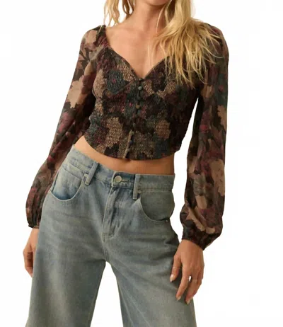 Promesa Corset Peasant Top In Black