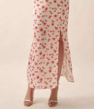 Promesa Floral Maxi Skirt In Cream