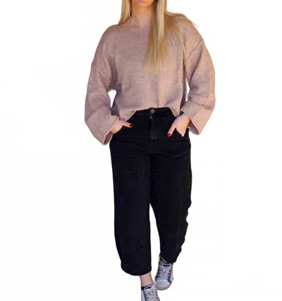 Promesa Harvey Sweater In Sand In Burgundy