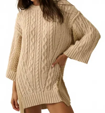 Promesa Honey Sweater Mini Dress In Cream In Neutral