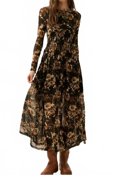 Promesa Jackie Midi Dress In Brown In Animal Print