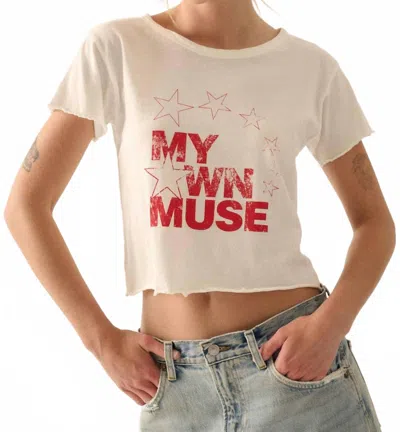 Promesa My Own Muse Cropped Tee In Ivory In Multi