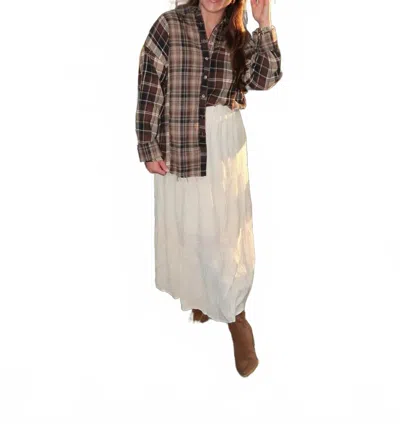 Promesa Parker Plaid Shirt In Brown
