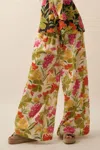 Promesa Quinn Flowy Floral Pants In Cream Floral Print