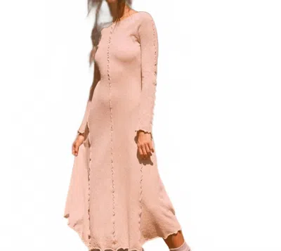 Promesa Raquel Lettuce Edge Dress In Cream In Pink