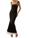 Promesa Rayna Ribbed Knit Maxi Dress In Black In Black