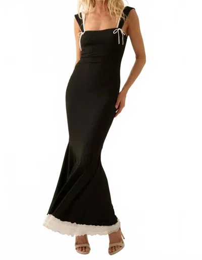 Promesa Rayna Ribbed Knit Maxi Dress In Black