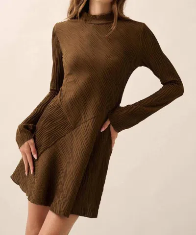 Promesa Ride The Wave Mini Dress In Brown