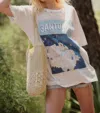 Promesa Santorini Graphic Tee In White In White