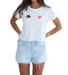 Promesa Shell Baby Tee In White In White