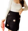 Promesa Starlight Suede Mini Skirt In Black In Black