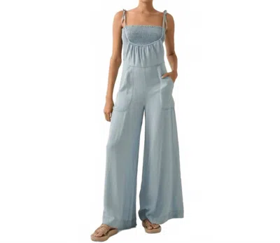 Promesa Stevie Jumpsuit In Light Chambray In Blue