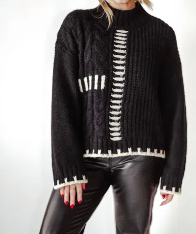 Promesa Stitches Sweater In Black
