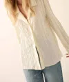 PROMESA THE CARLEIGH BUTTON FRONT PLEATED SHIRT IN CREAM