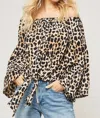 Promesa Wild Thing Leopard Top In Brown In Brown