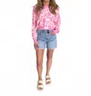 Promesa Winslow Floral Knit Dolman Long Sleeve Sweater In Multi