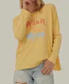 Promesa Wish You Were Here Long Sleeve Graphic Tee In Sunflower In Yellow