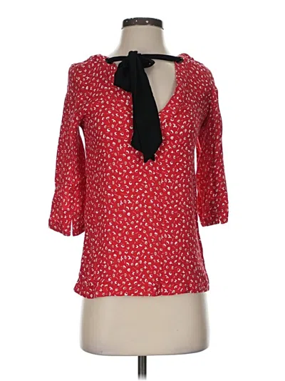Pre-owned Promod 3/4 Sleeve Blouse In Red