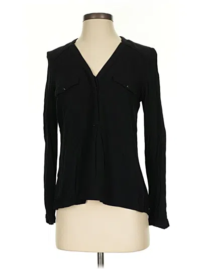 Pre-owned Promod Long Sleeve Blouse In Black