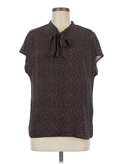 Pre-owned Promod Short Sleeve Blouse In Brown