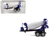 Promotex 2-axle Cement Mixer Trailer White And Blue 1/87 (ho) Plastic Model By  In Blue