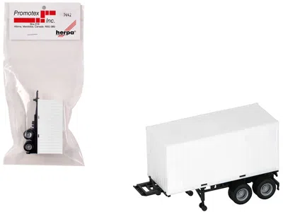 Promotex 20ft Container With Chassis White 1/87 (ho) Plastic Model By