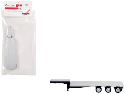 Promotex 28ft Tri-axle Hay Float Trailer Silver Top 1/87 (ho) Plastic Model By  In White
