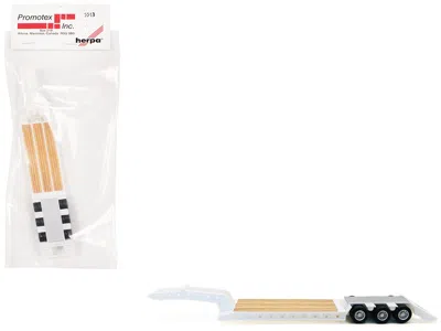 Promotex 3-axle Heavy Equipment Lowboy Trailer White 1/87 (ho) Plastic Model By