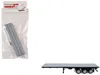 Promotex 40ft 3-axle Flatbed Trailer Gray Top 1/87 (ho) Plastic Model By  In Gray