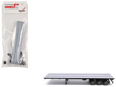 Promotex 48ft 3-axle Flatbed Trailer Gray Top 1/87 (ho) Plastic Model By  In Multi