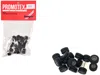 Promotex 6-spoke Rear Wheelset Set Of 8 Pieces 1/87 (ho) Plastic Model By  In Black