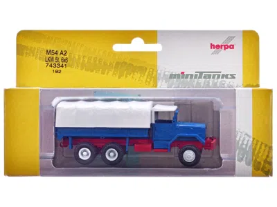 Promotex Am General M54 6x6 5/10 Ton Truck Blue With White Top 1/87 (ho) Plastic Model Car By  In Multi