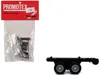 Promotex Dual Axle Trailer Chassis 1/87 (ho) Plastic Model By  In Black