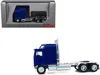Promotex Kenworth K100 With 1-bar Grill And X-long Chrome Chassis Blue 1/87 (ho) Plastic Model Car By Promote In Blue