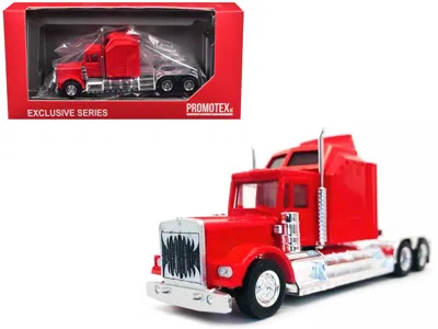 Promotex Kenworth W900 With Extra Large Sleeper Red 1/87 (ho) Plastic Model Car By