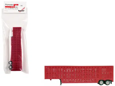 Promotex Livestock Trailer Red 1/87 (ho) Plastic Model By