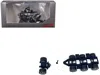 Promotex Lowboy Tri-axle Booster With Integrated Rear Axle (2 Sets) 1/87 (ho) Plastic Model By  In Black