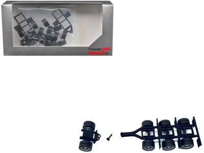 Promotex Lowboy Tri-axle Booster With Integrated Rear Axle And Fenders (2 Sets) 1/87 (ho) Plastic Model By Pr In Multi