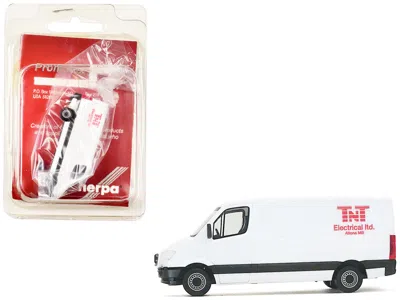 Promotex Mercedes-benz Sprinter Van White "tnt Electrical Ltd." 1/87 (ho) Plastic Model Car By