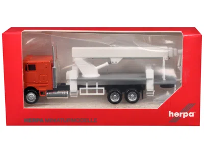 Promotex Peterbilt Coe Boom Lift Picker Truck Orange 1/87 (ho) Plastic Model Car By  In Multi