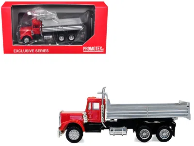 Promotex Peterbilt Dump Truck With Red Cab 1/87 (ho) Plastic Model By