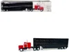 Promotex Peterbilt With Sleeper Cab Red With Black Livestock Trailer 1/87 (ho) Plastic Model Car By  In Black