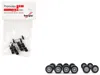 Promotex Planetary Hubs Wheel Set (2 Front And 4 Rear) 1/87 (ho) Plastic Model By  In Black