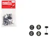 Promotex Super Singles With Fronts Sets Of Wheels (10 Sets) 1/87 (ho) Plastic Model By  In Black