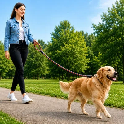Promounts 7-pack Braided Nylon Dog Leash Set, 6-foot Rope Leashes With Comfort Loop Handle, Assorted Colors In Blue;orange;yellow;red