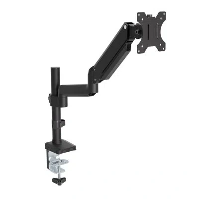Promounts Full Motion Gas Spring Monitor Arm Adjustable Desktop Mount For 13-32" Holds 17.6 Lbs In Black