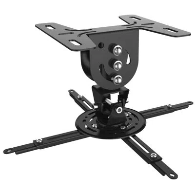 Promounts Premium Universal Overhead Ceiling Projector Mount – Swivel & Tilt, Supports Up To 44 Lbs, Matte Bla In Black