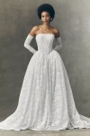 Pronovias Anthropologie Weddings X  Arbela Strapless Wedding Gown In White