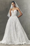Pronovias Anthropologie Weddings X  Kareny Basque-waist Wedding Gown In White