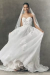 Pronovias Anthropologie Weddings X  Tarya Strapless Wedding Gown In White